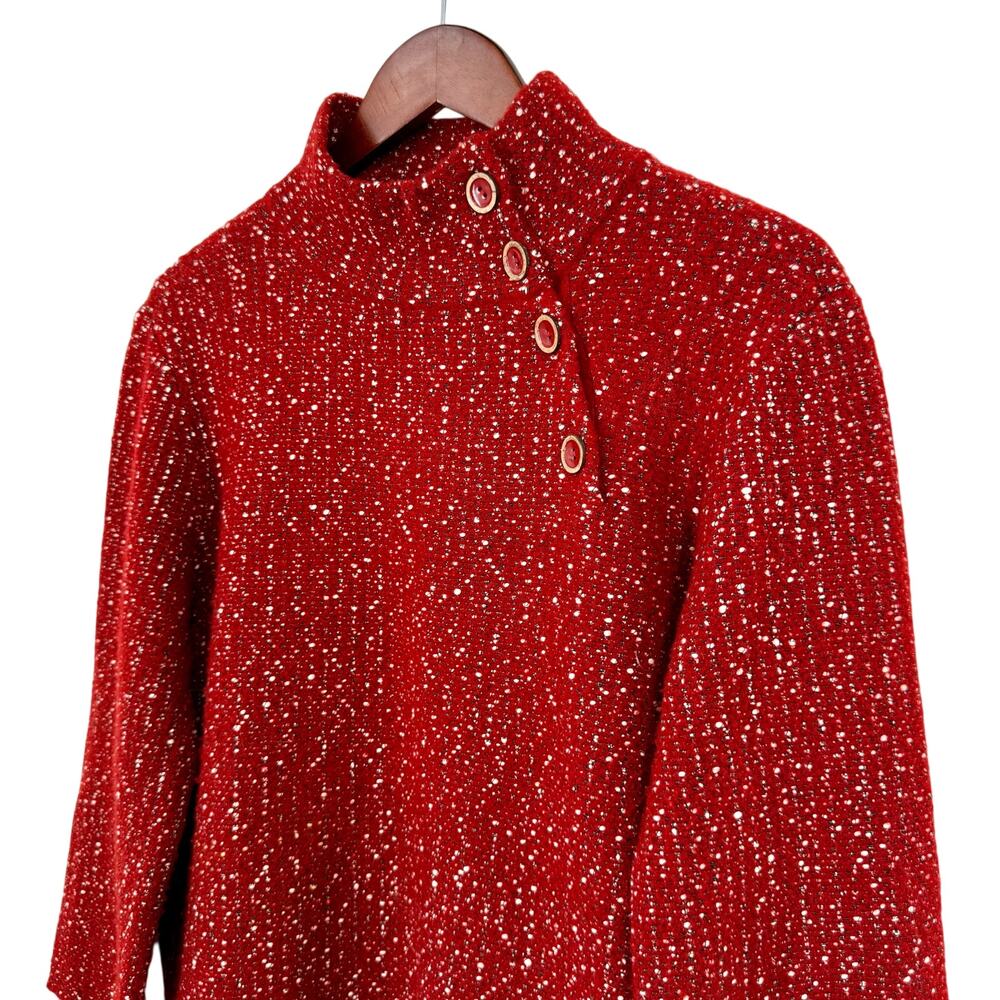 Habitat Sz XS Burnt Orange Wearable Art to Wear Winter Sweater Blouse Shirt Top - Picture 4 of 7
